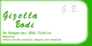 gizella bodi business card