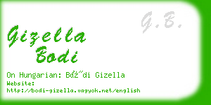 gizella bodi business card